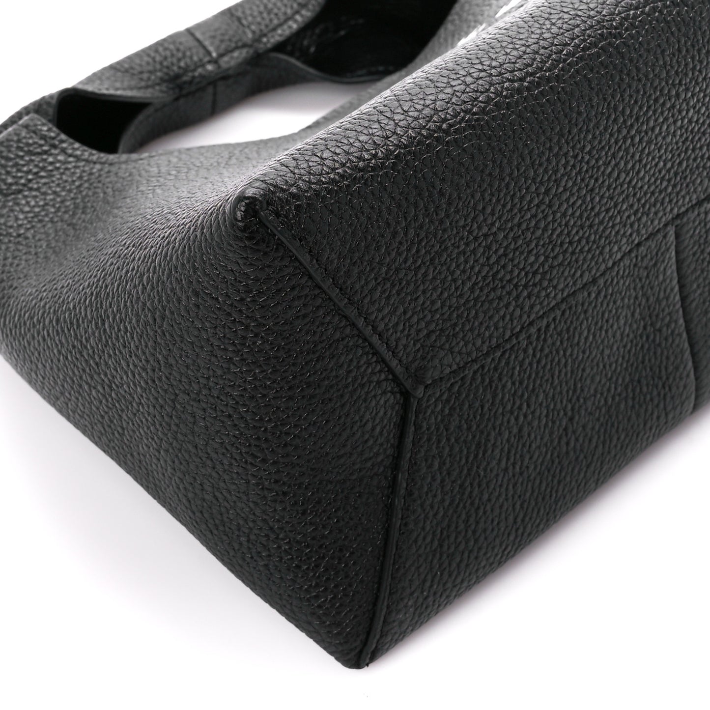 Grained Calfskin Mini The Sack Bag Black