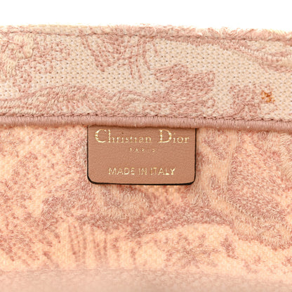Christian Dior Canvas Embroidered Medium Dioriviera Toile De Jouy Book Tote Rose 6 of 15