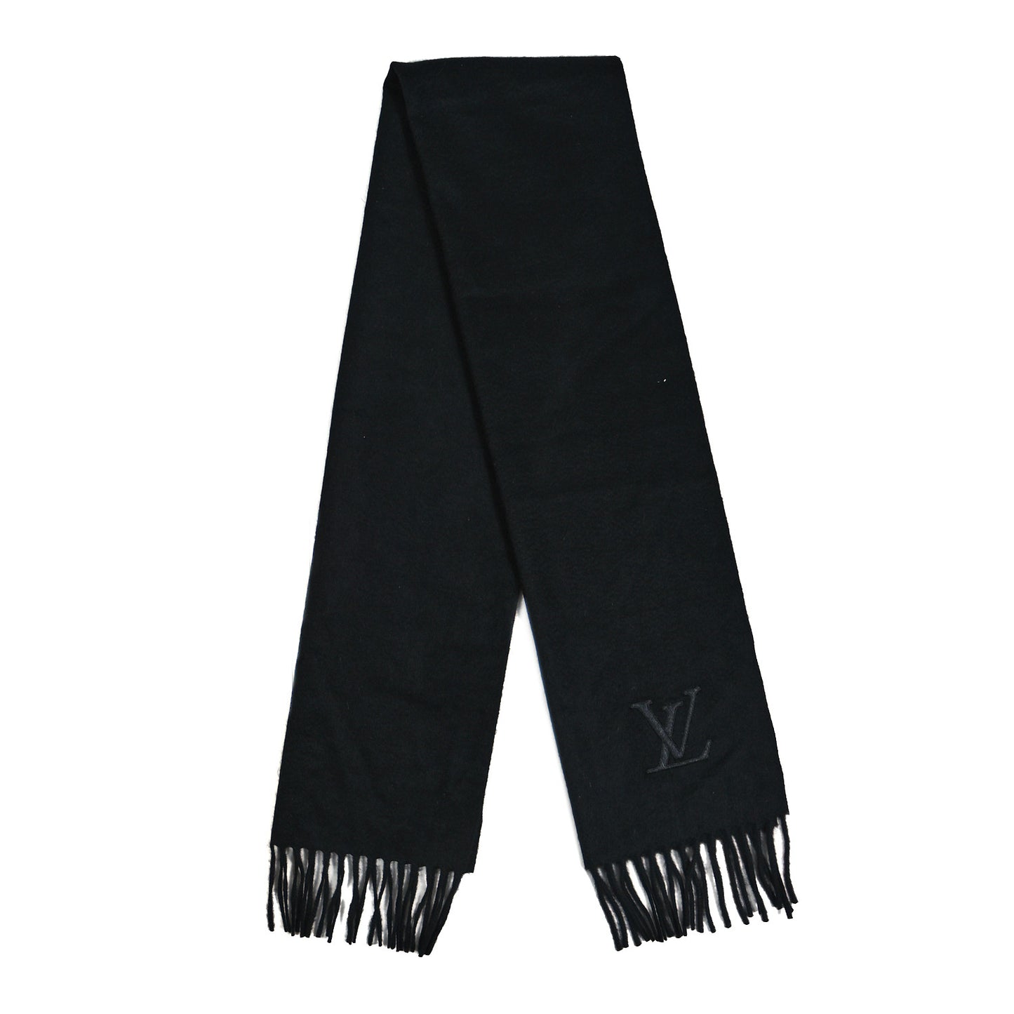 Cashmere Logo Scarf Black