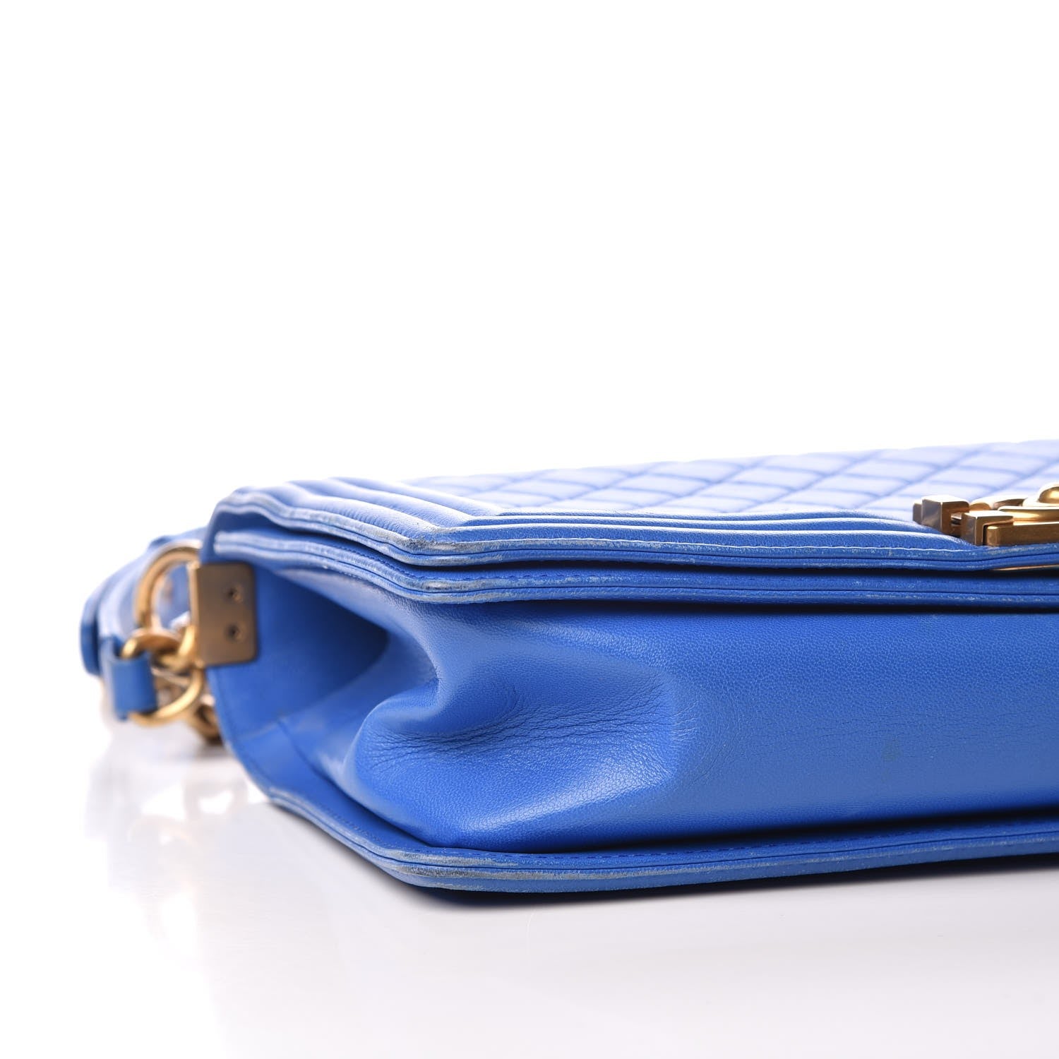 Chanel Lambskin Quilted New Medium Boy Flap Blue 16 of 19