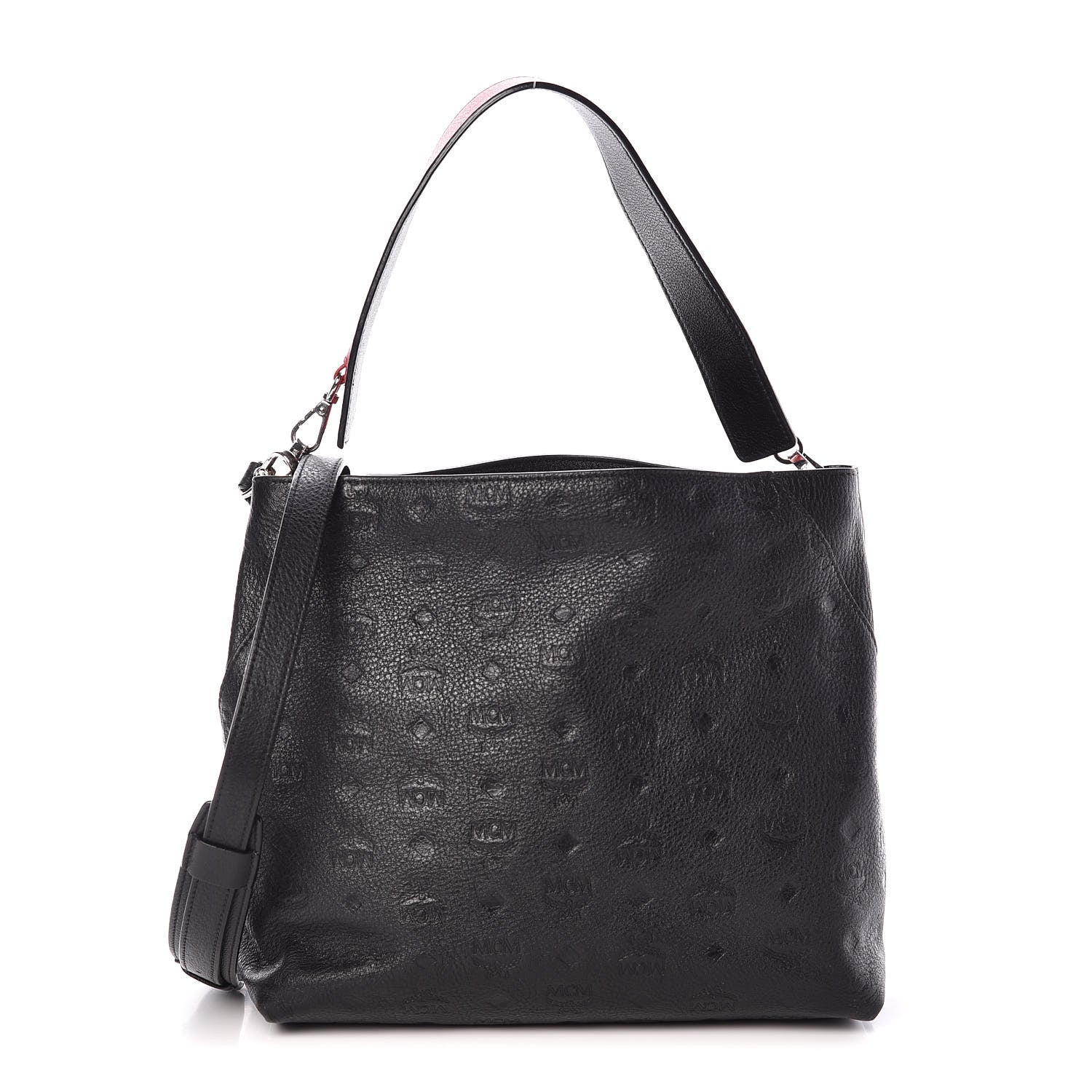 MCM Calfskin Ottomar Monogram Medium Klara Hobo Black 1 of 10