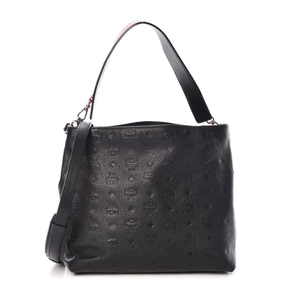 MCM Calfskin Ottomar Monogram Medium Klara Hobo Black 1 of 10