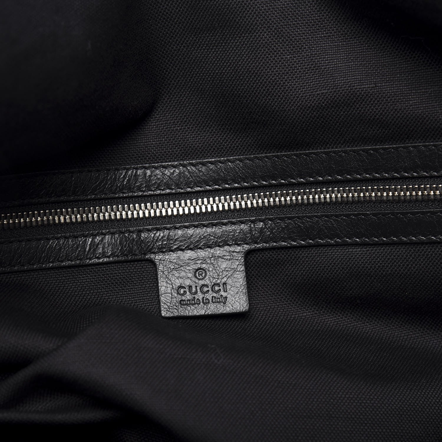Gucci Soft Calfskin Large GG Top Handle Duffle Black 5 of 11