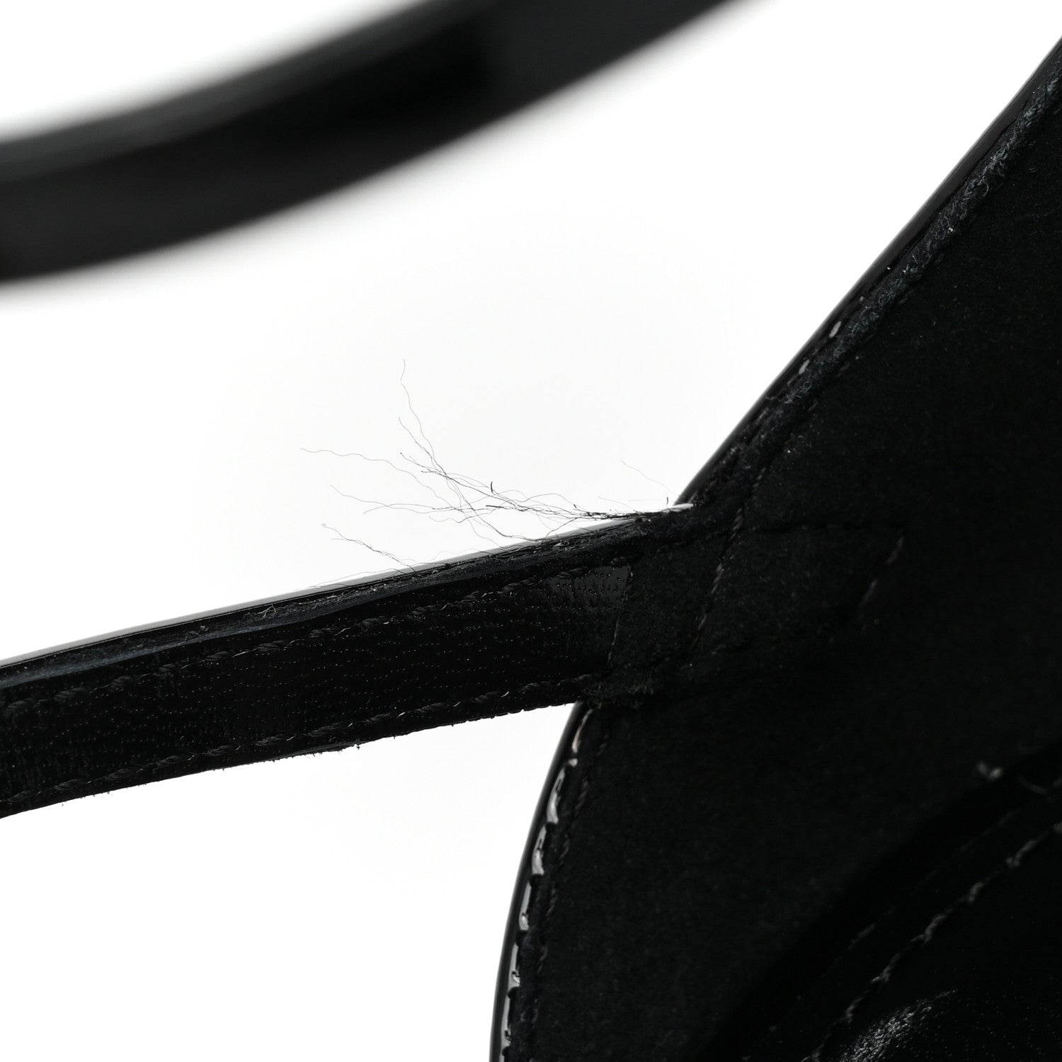 Saint Laurent Patent Cassandra 100 Ankle Strap Sandals 38.5 Black 8 of 11