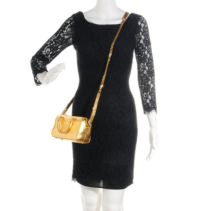Saint Laurent Metallic Leather Classic Duffle Toy Gold 2 of 9