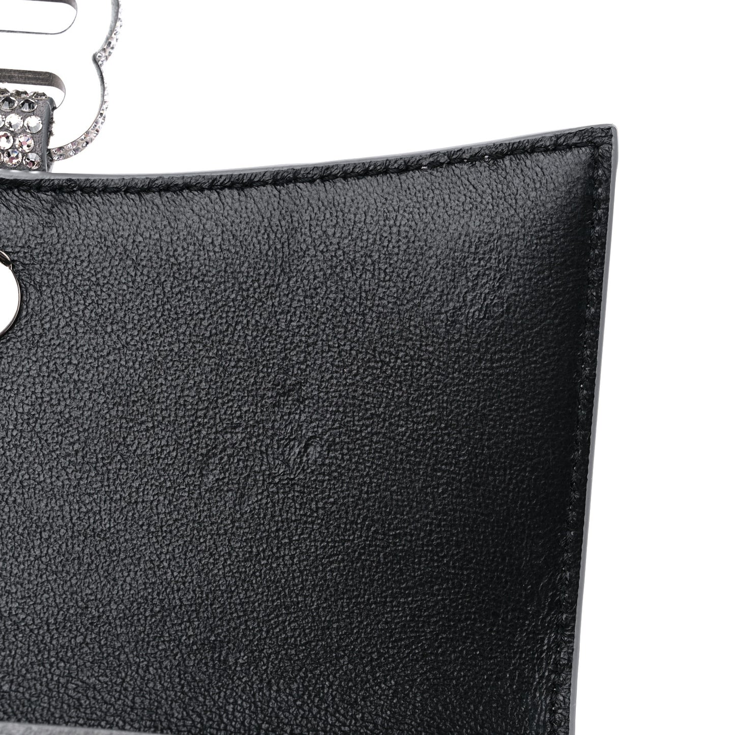 Strass Suede Hourglass Chain Bag Smoke Grey Crystal