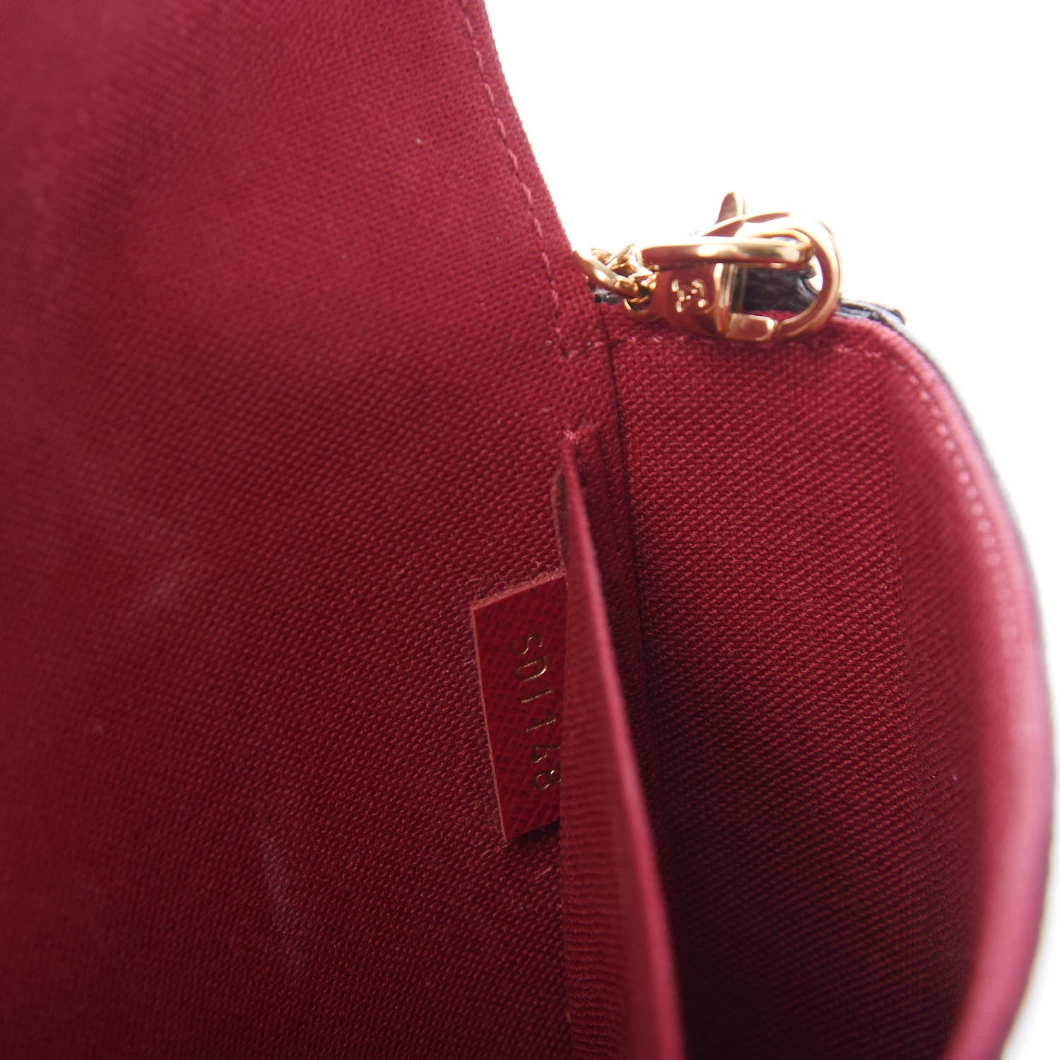 Louis Vuitton Monogram Pochette Felicie Chain Wallet Fuchsia 9 of 12
