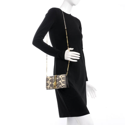 Tom Ford Python Sedgwick Zip Clutch Bag Neutral 2 of 5