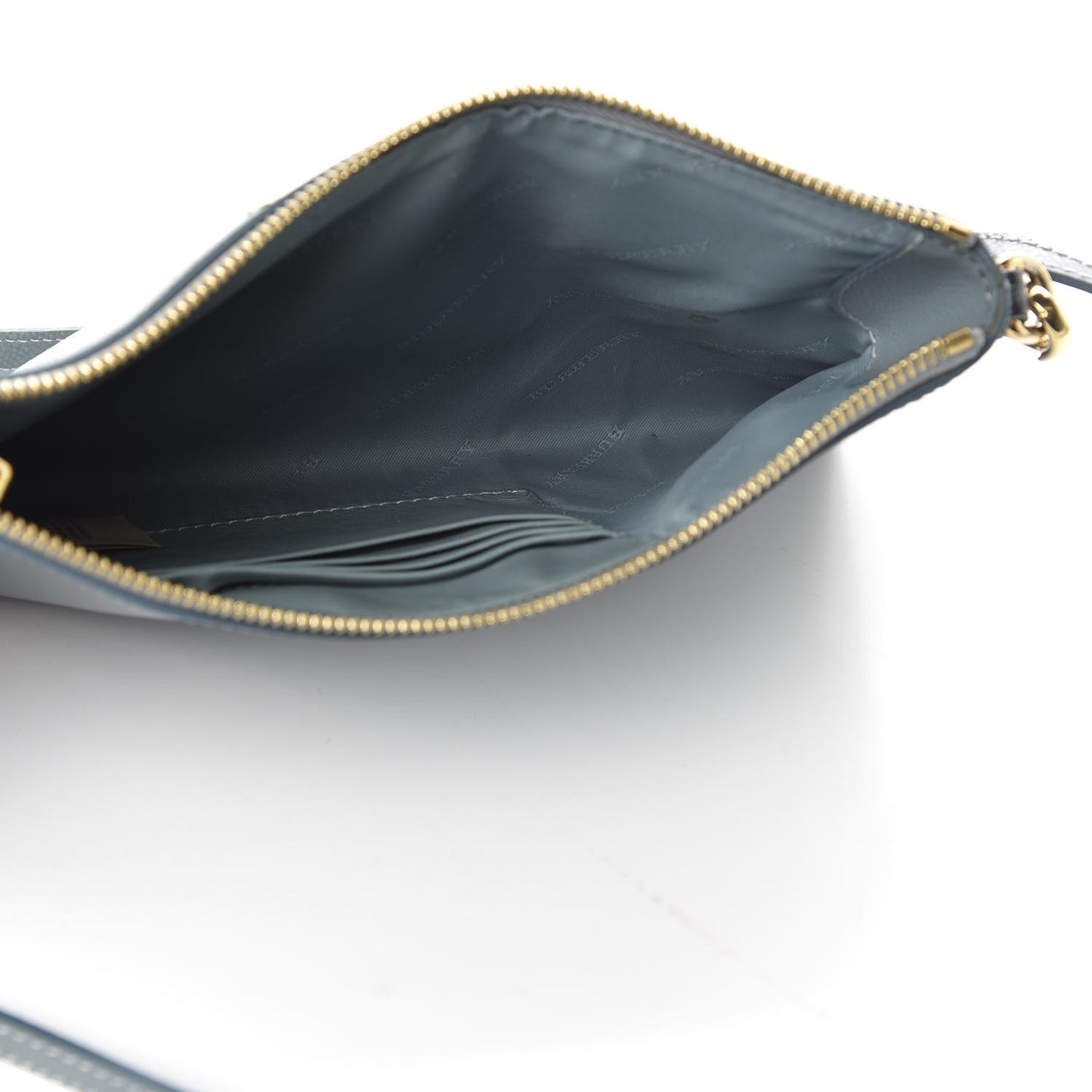 Patent Peyton Crossbody Clutch Bag Celadon Blue