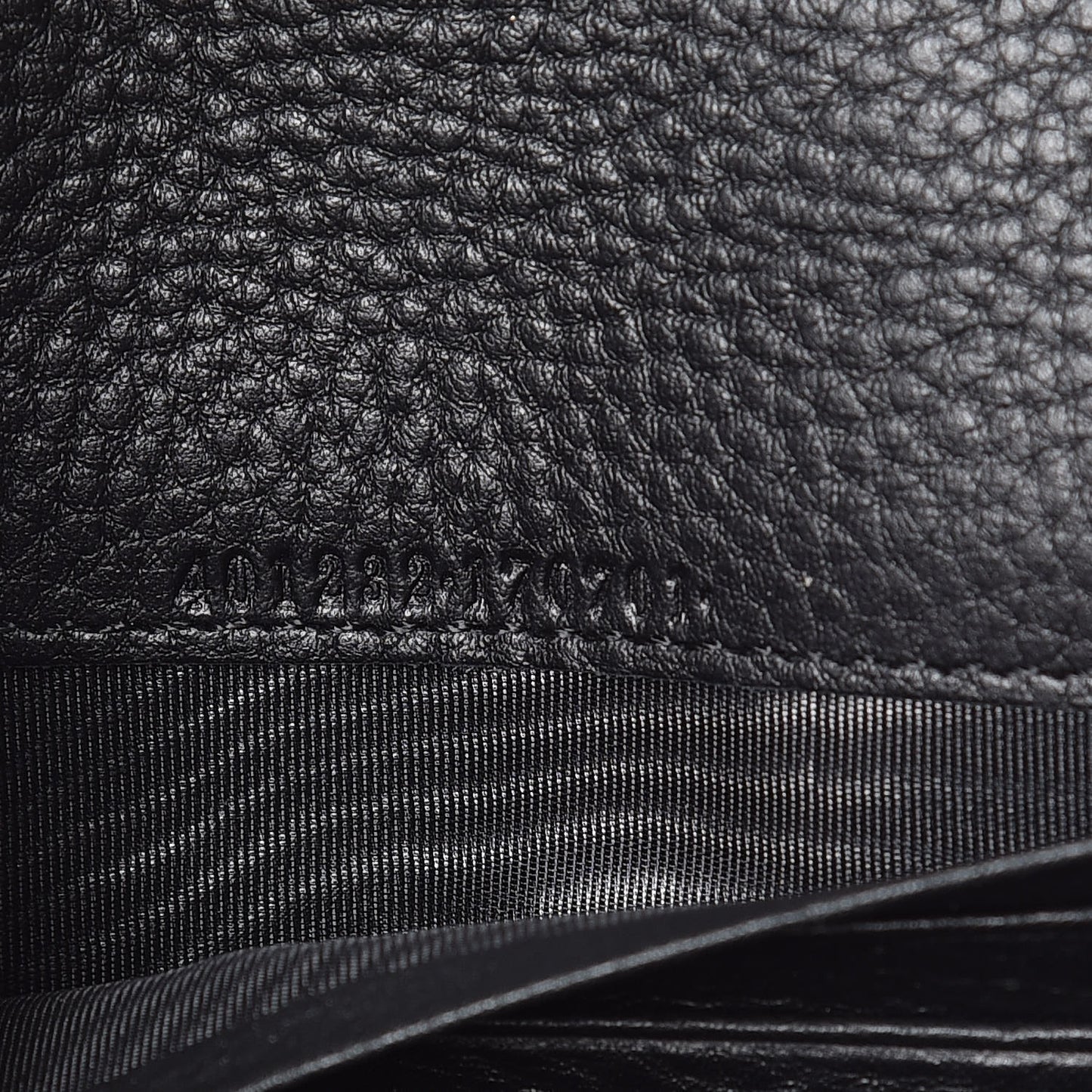 Calfskin GG Marmont Chain Wallet Black