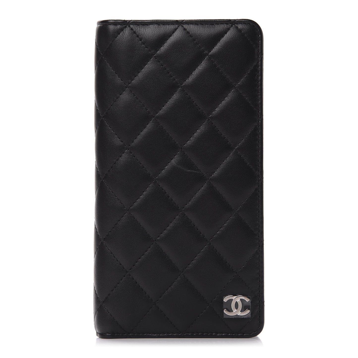 Lambskin Quilted Medium Agenda Cover Black