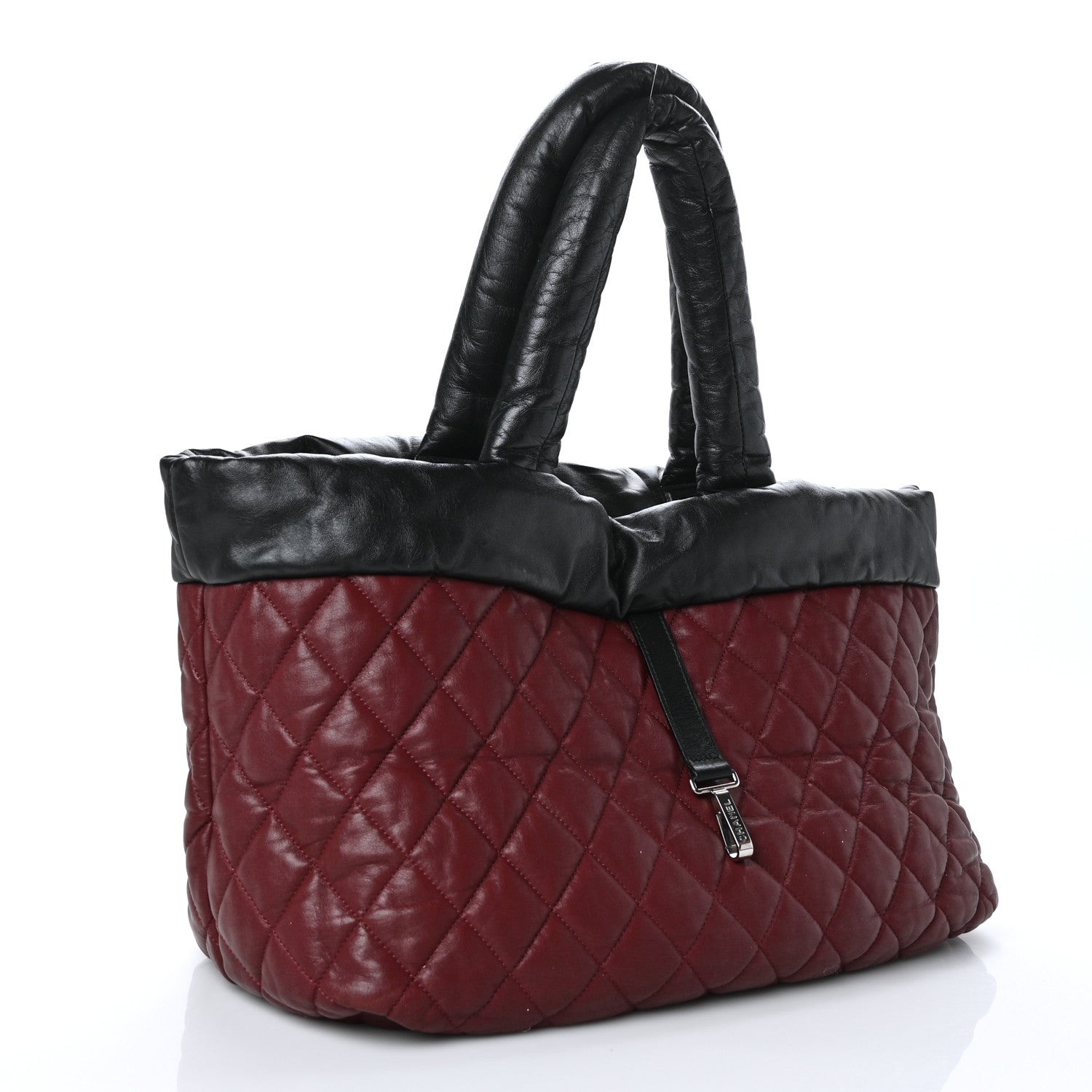 Chanel Lambskin Quilted Medium Coco Cocoon Reversible Tote Black 4 of 14