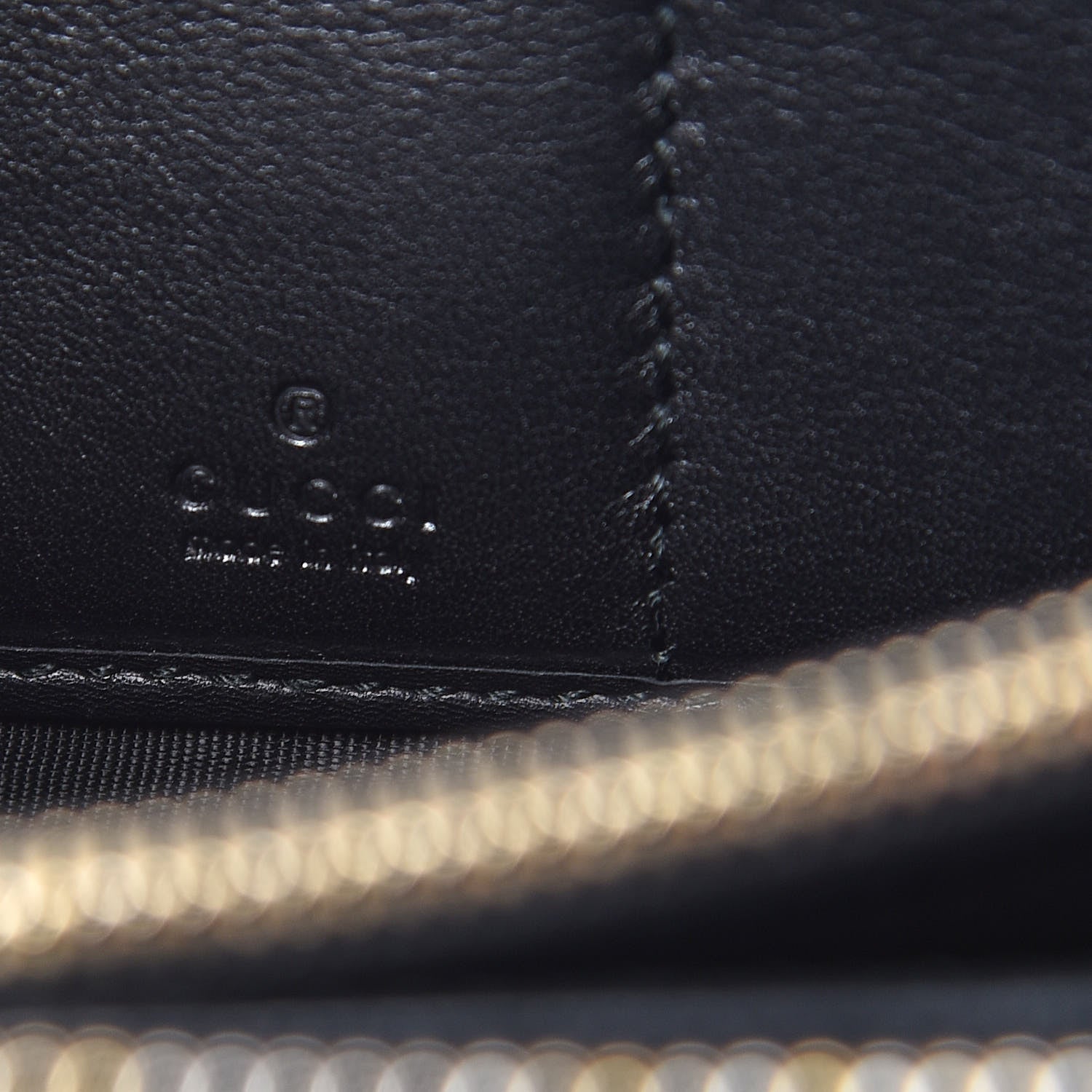Gucci Guccissima Signature Microguccissima Bree Zip Around Wallet Black 5 of 9