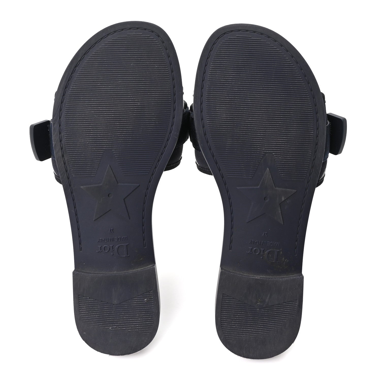Christian Dior Technical Stretch Fabric Camouflage Dio(r)evolution Slide Sandals 37 Deep Blue 6 of 9