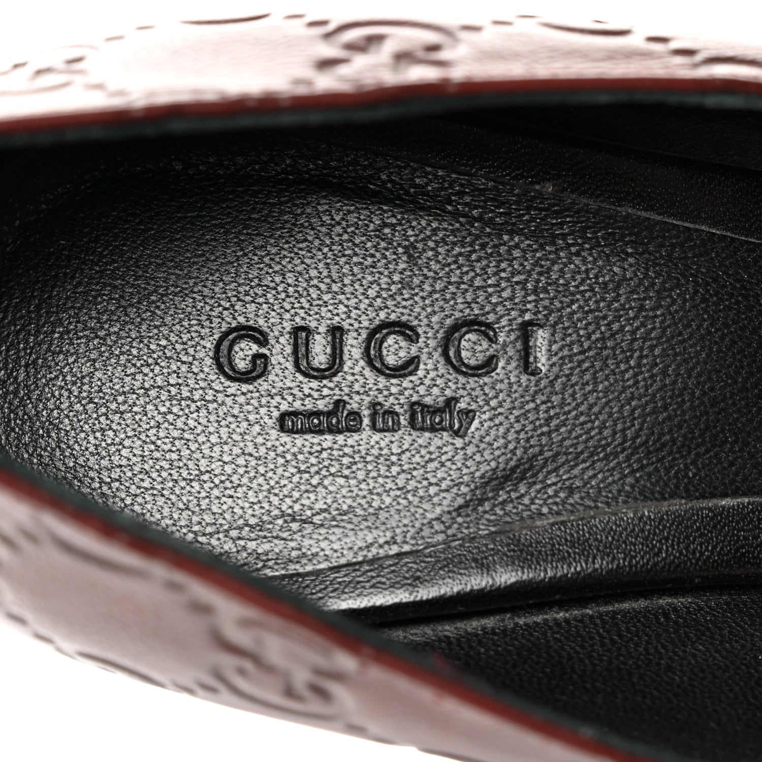 Gucci Guccissima Soft GG Peep Toe Heels 37.5 Chocolate 7 of 16