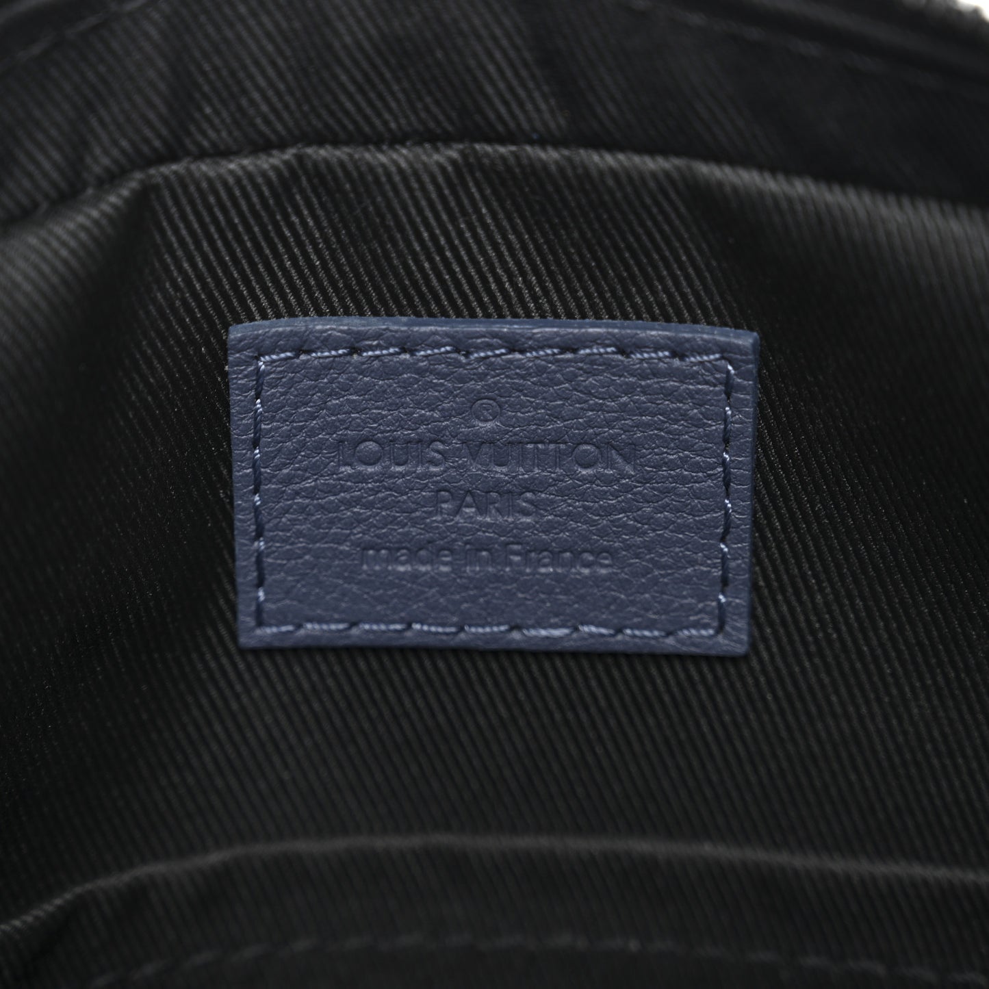 Calfskin Monogram Shadow Trio Messenger Navy River Blue