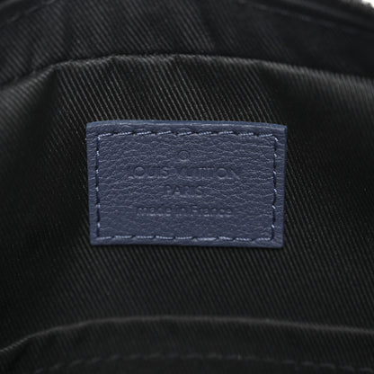 Louis Vuitton Calfskin Monogram Shadow Trio Messenger Navy River Blue 5 of 10