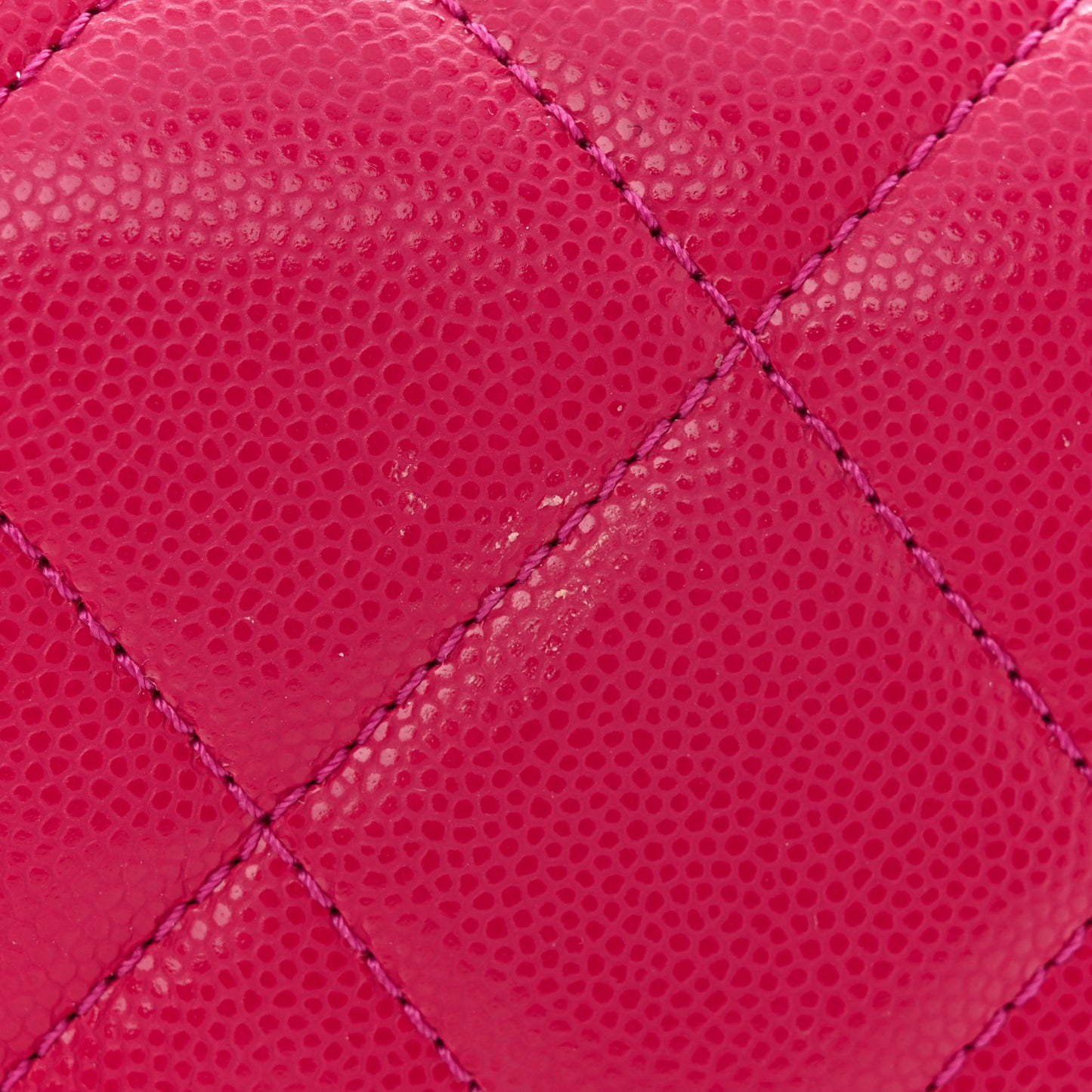 Caviar Quilted Mini Twist Your Buttons Flap Fuchsia
