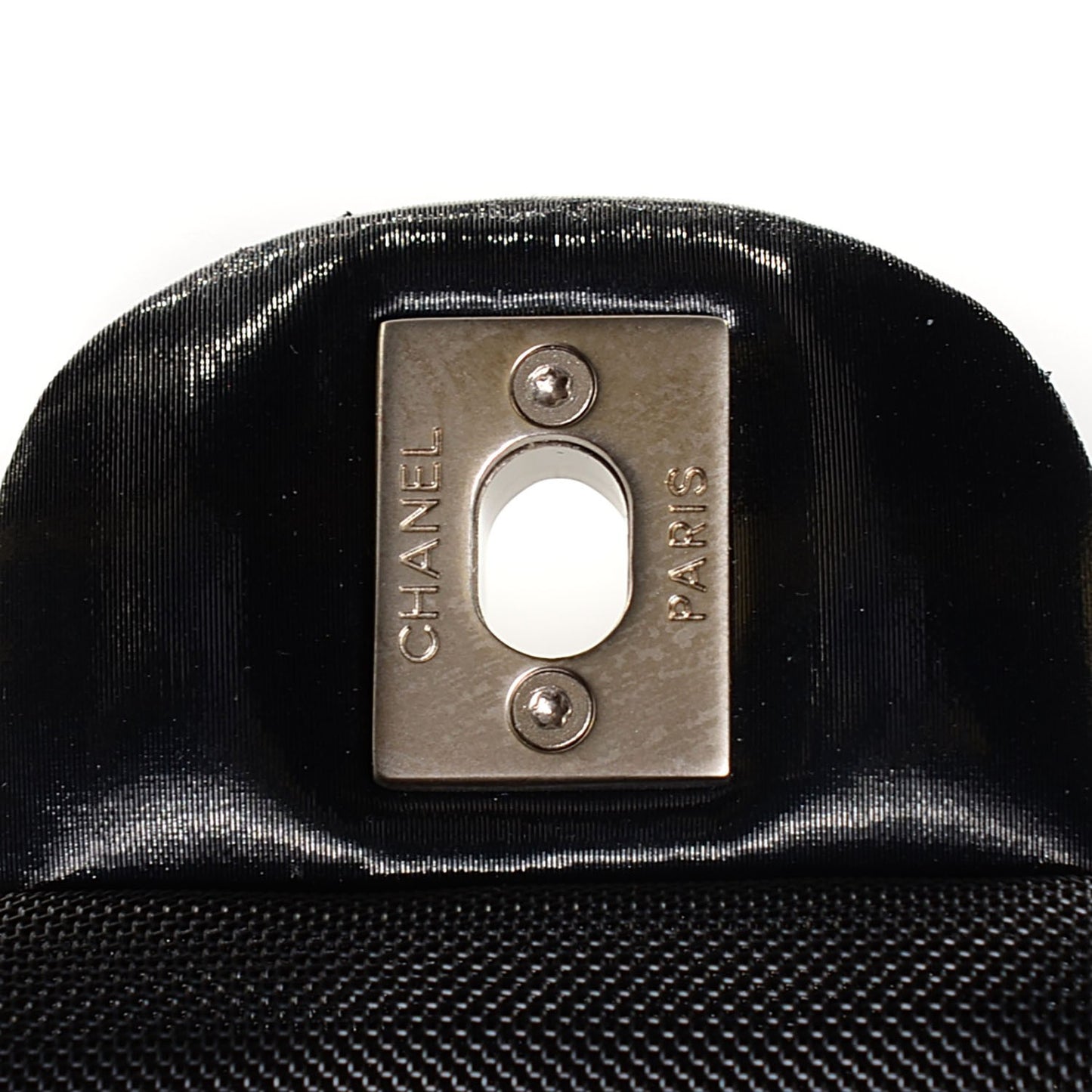 Nylon Camellia Medium Flap Black