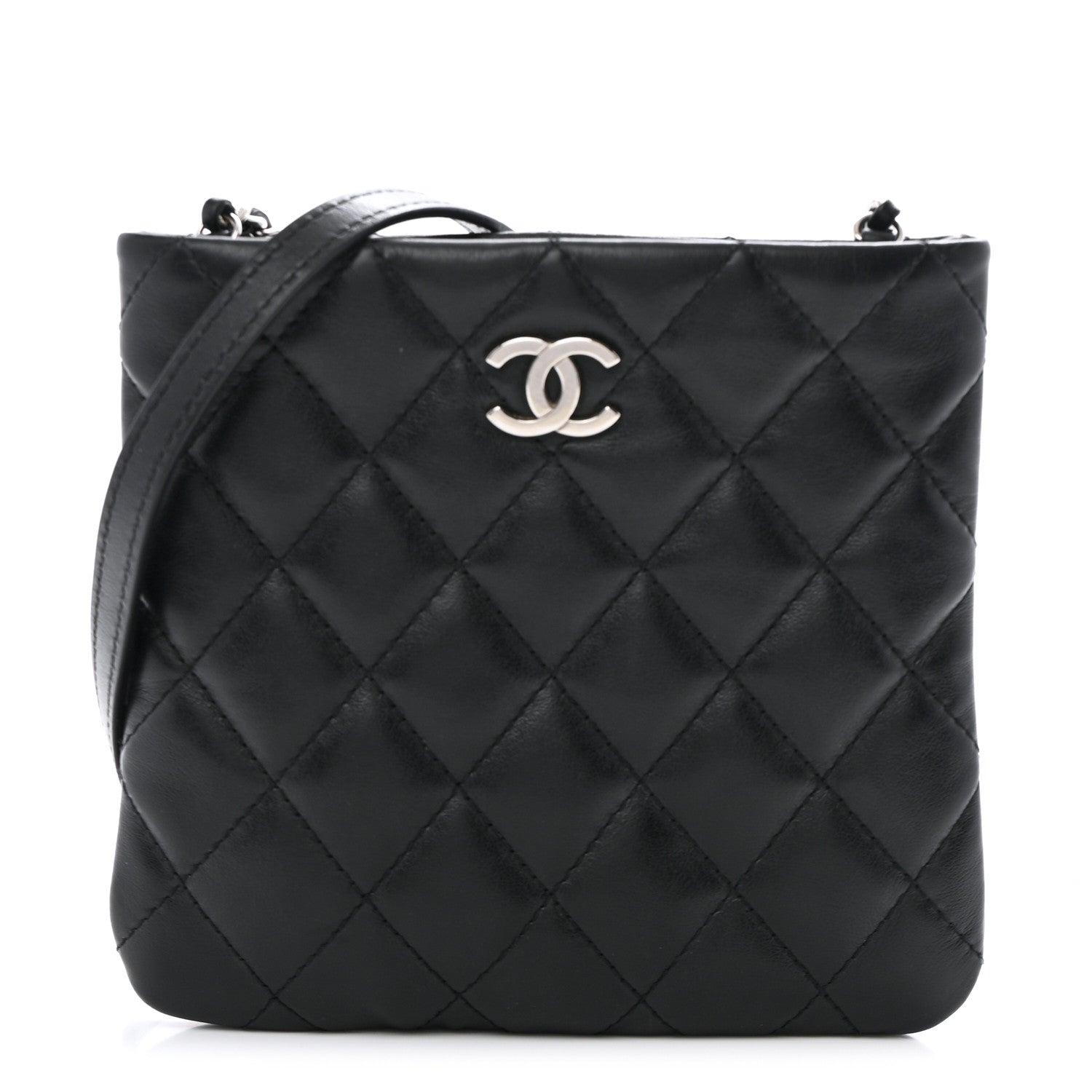 Chanel Lambskin Quilted Crossbody Bag Black 1 of 23