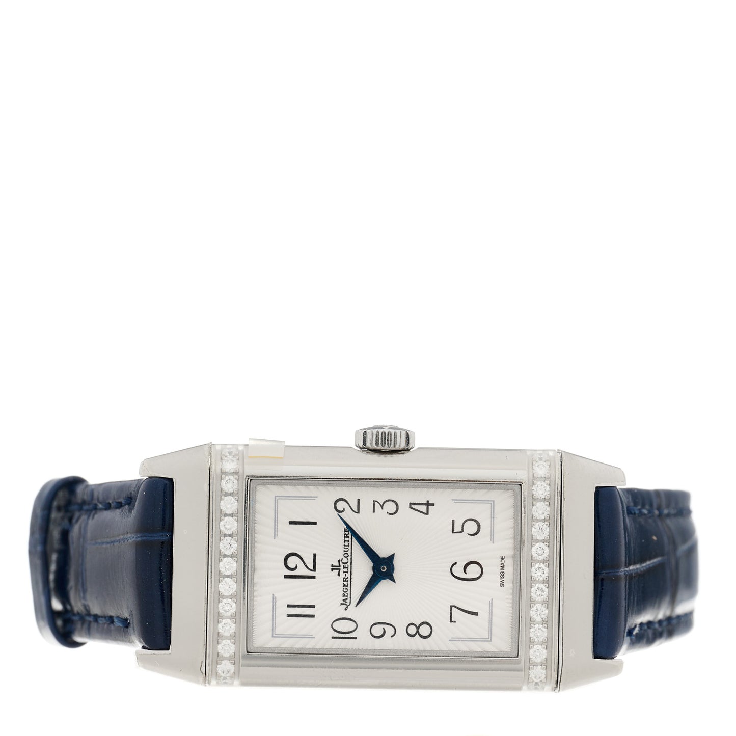 Stainless Steel Alligator Diamond 20mm Reverso One MonoFace Quartz Watch Q3288420