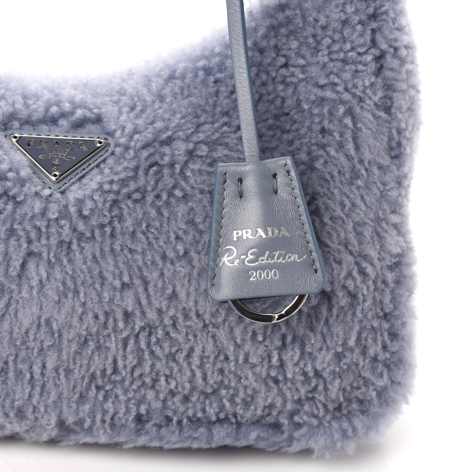 Prada Shearling Mini Re-Edition 2000 Bag Pervinca 10 of 11
