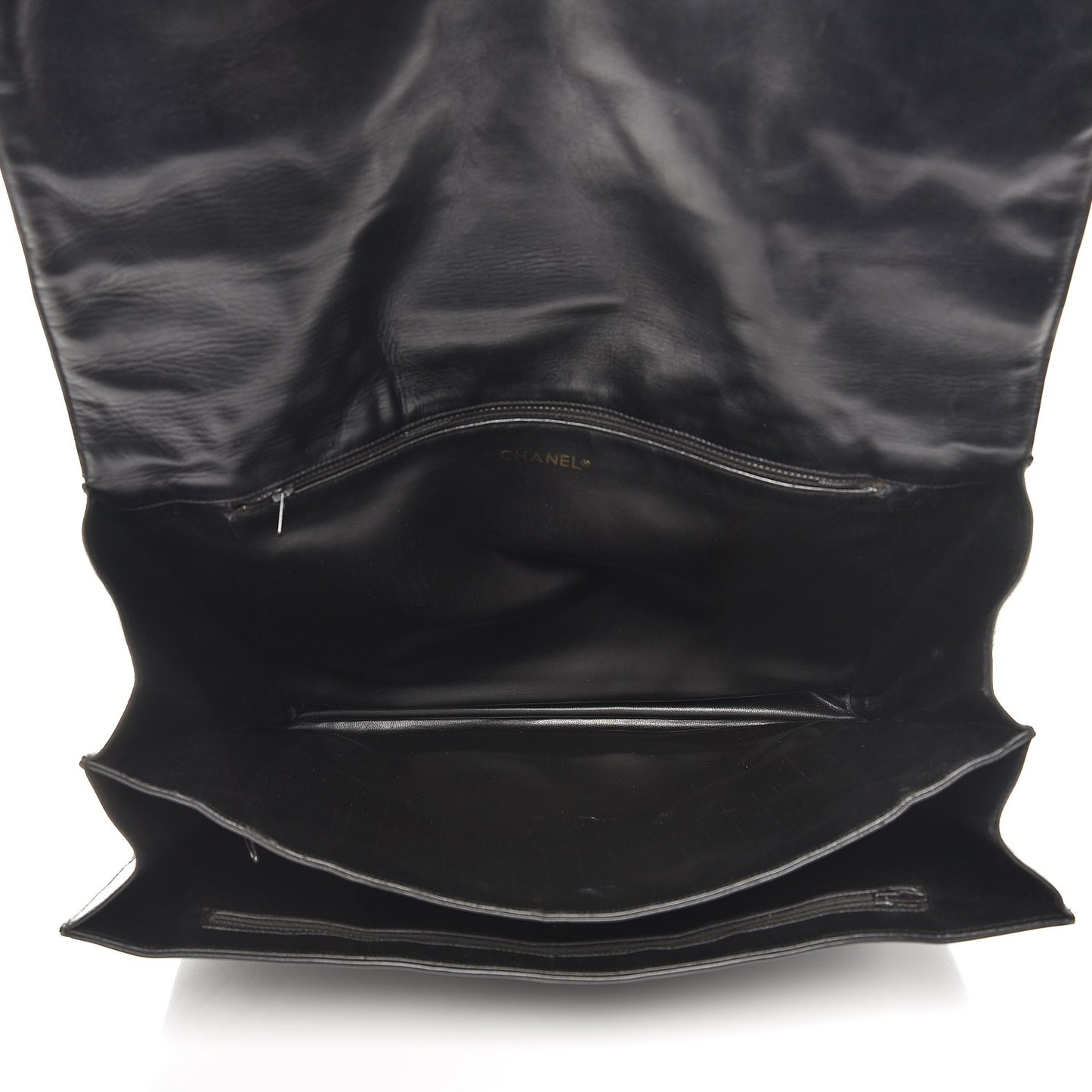 Lambskin Quilted Briefcase Laptop Bag Black