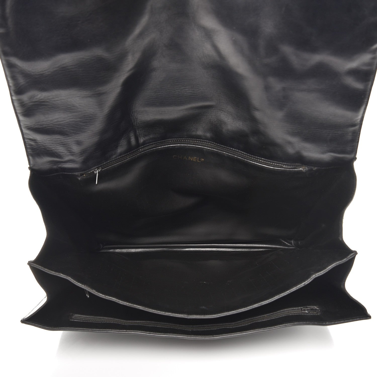 Chanel Lambskin Quilted Briefcase Laptop Bag Black 6 of 15