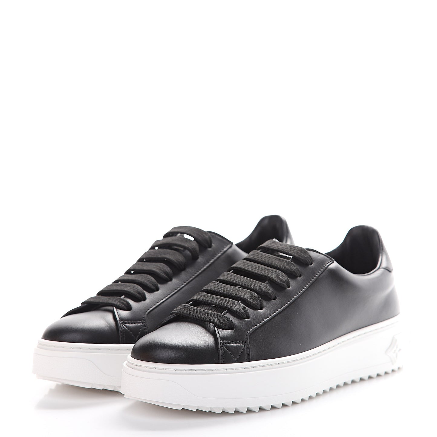 Calfskin Time Out Sneakers 37 Black