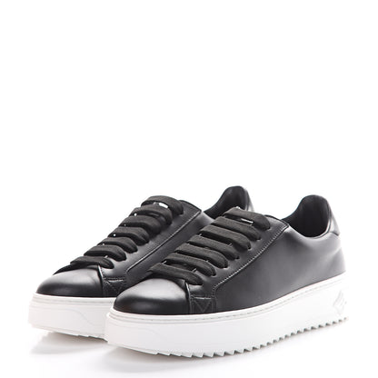 Louis Vuitton Calfskin Time Out Sneakers 37 Black 3 of 9