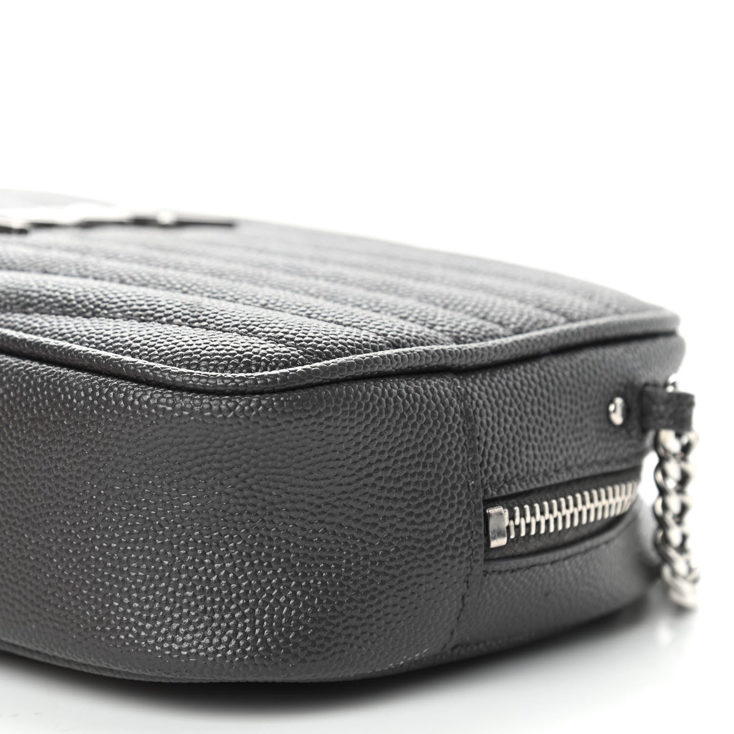 Saint Laurent Grain De Poudre Matelasse Monogram Mini Lou Camera Bag Asphalt 9 of 11