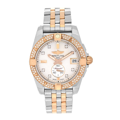 Breitling Stainless Steel 18K Rose Gold Diamond Mother of Pearl 36mm Galactic Automatic Watch C37330 1 of 5