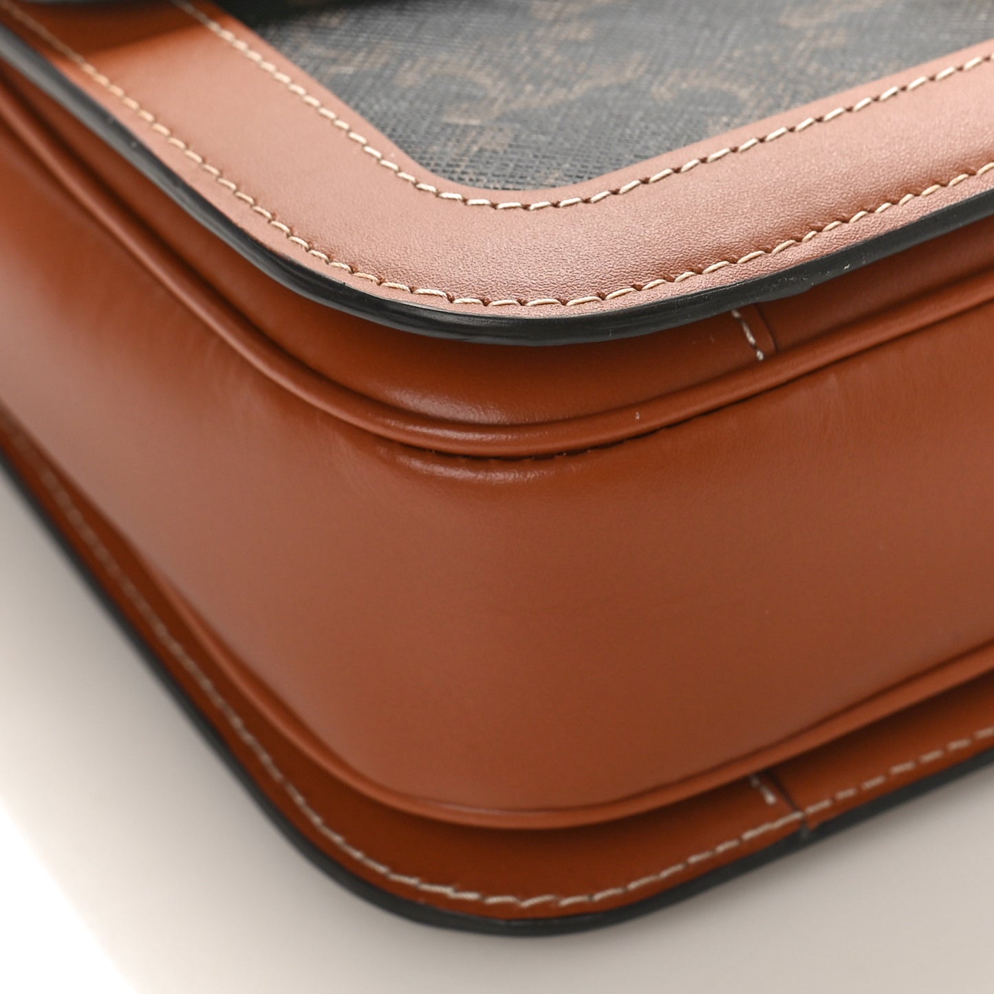 Triomphe Canvas Calfskin Medium Triomphe Bag Tan