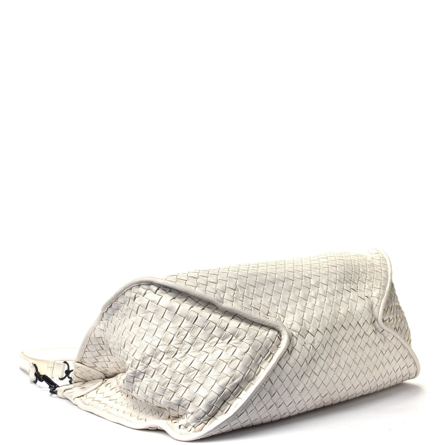 Nappa Intrecciato Shoulder Bag White