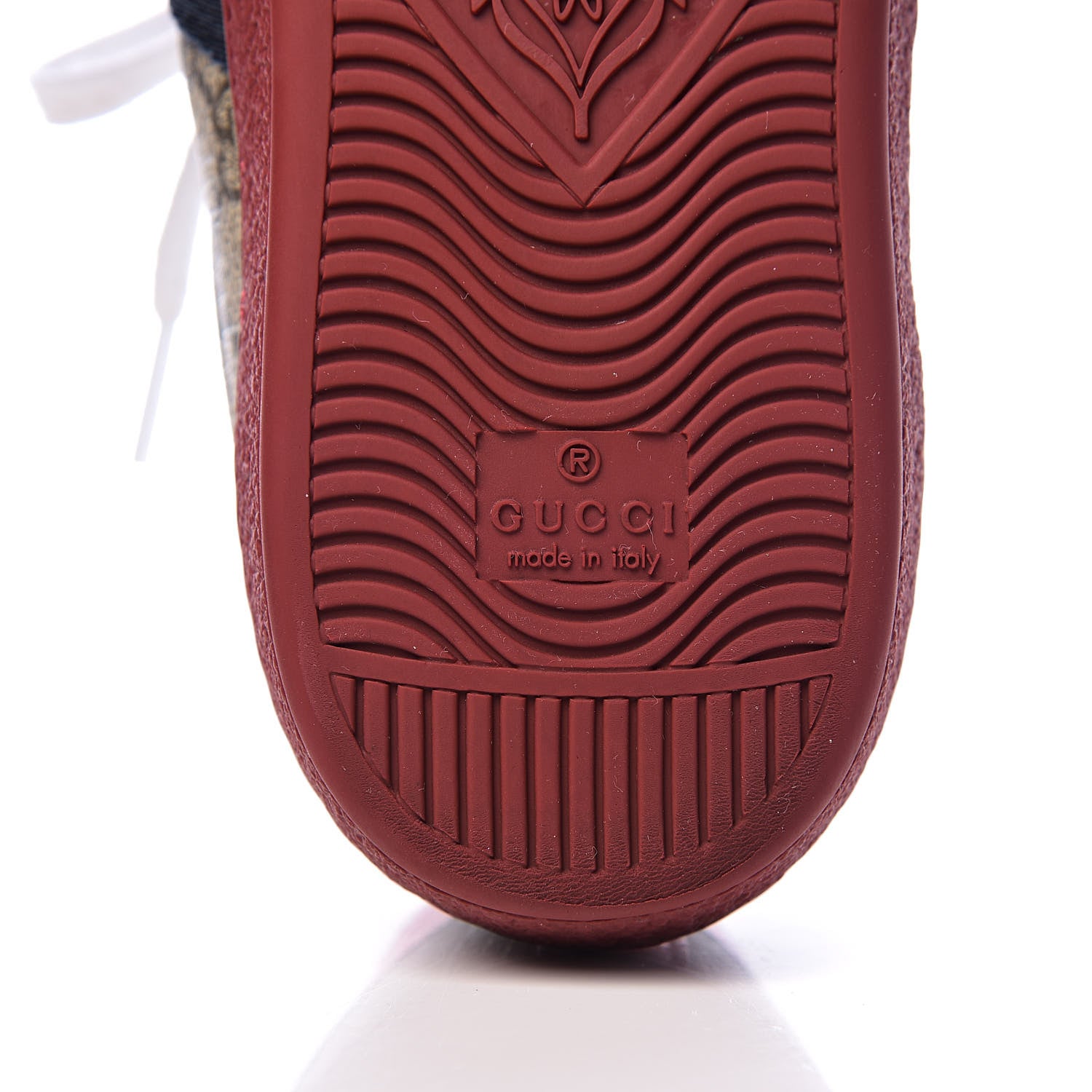 Gucci GG Supreme Monogram Ayers Mens New Ace Low-Top Sneaker 6.5 Beige Red 9 of 12