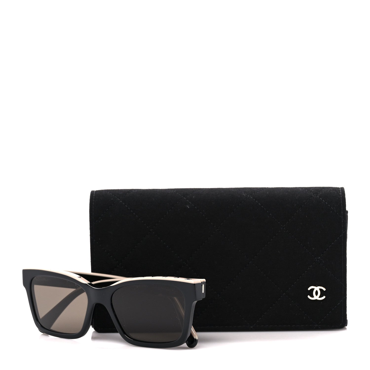 Chanel Acetate Polarized Square Sunglasses 5417 Black 2 of 8