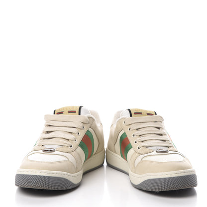 Gucci Nylon Nubuck Web Womens Screener Sneakers 36.5 Mystic White Dusty Milk 5 of 9
