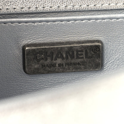 Chanel Metallic Calfskin Crystal Embroidered Small Boy Flap Silver 6 of 11