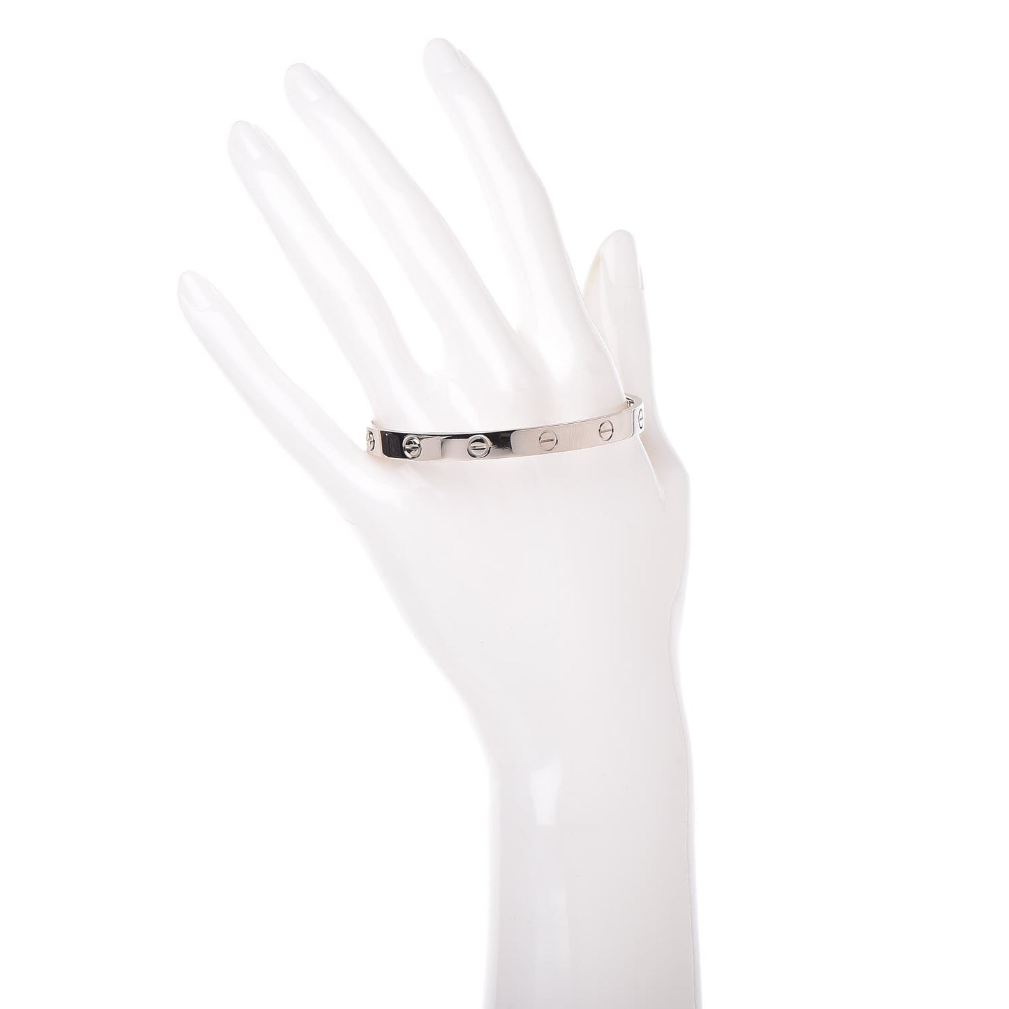 18K White Gold LOVE Bracelet 17