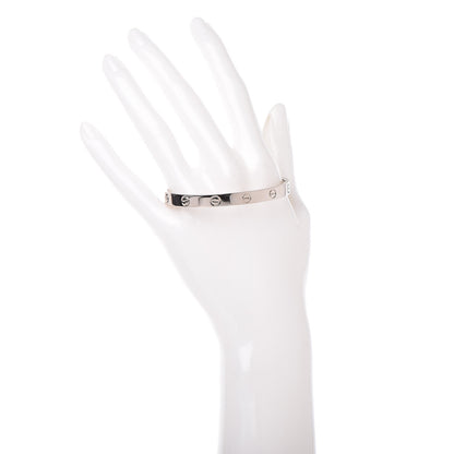 Cartier 18K White Gold LOVE Bracelet 17 2 of 7