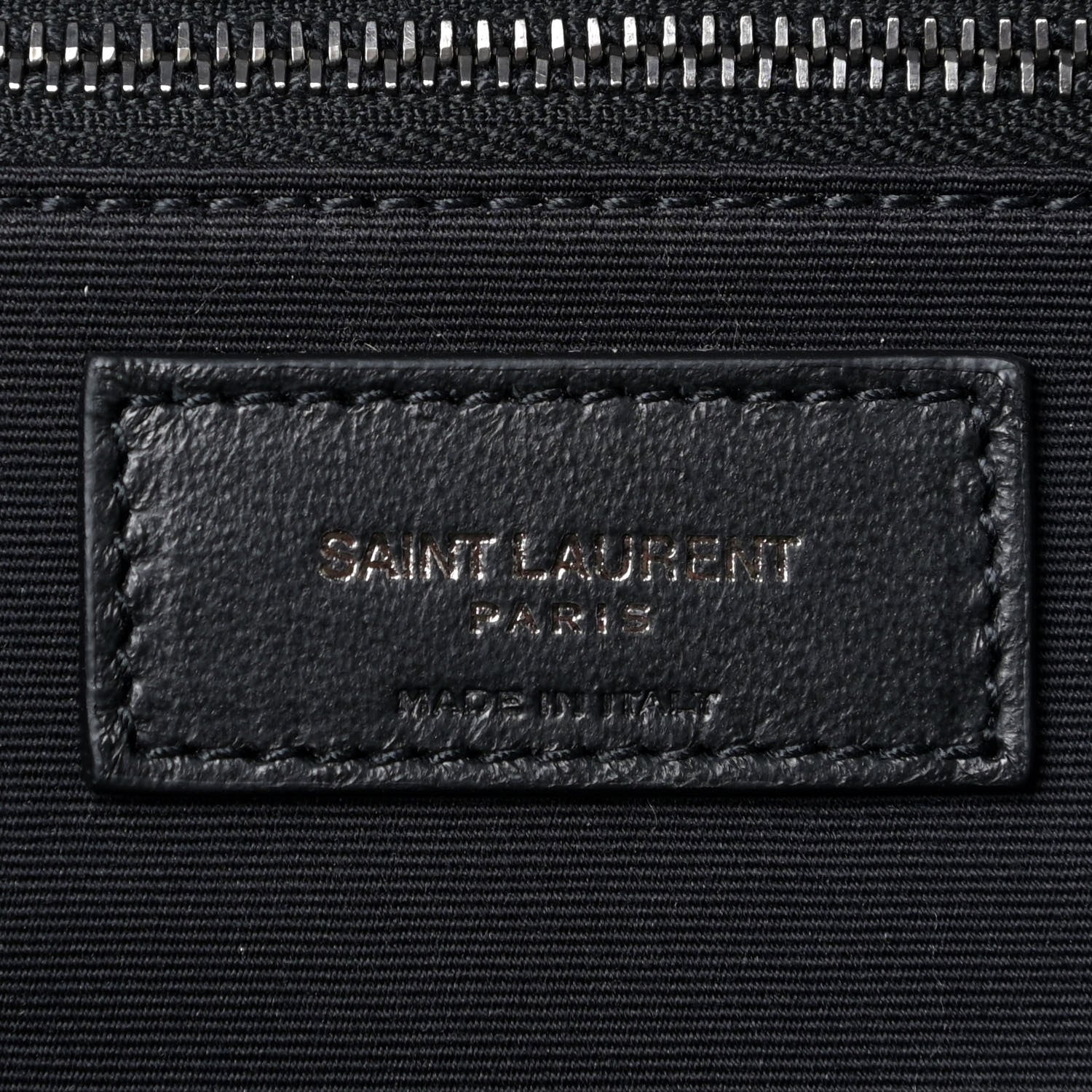 Saint Laurent Calfskin Medium Miles Logo Bowler Duffel Bag Black 9 of 11