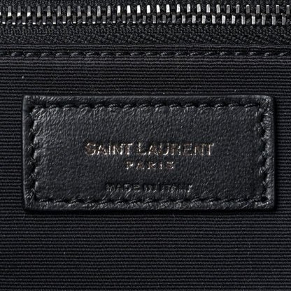 Saint Laurent Calfskin Medium Miles Logo Bowler Duffel Bag Black 9 of 11