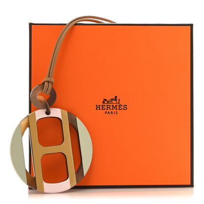 Hermes Buffalo Horn Lacquer H Equipe Pendant Necklace Songe 5 of 5