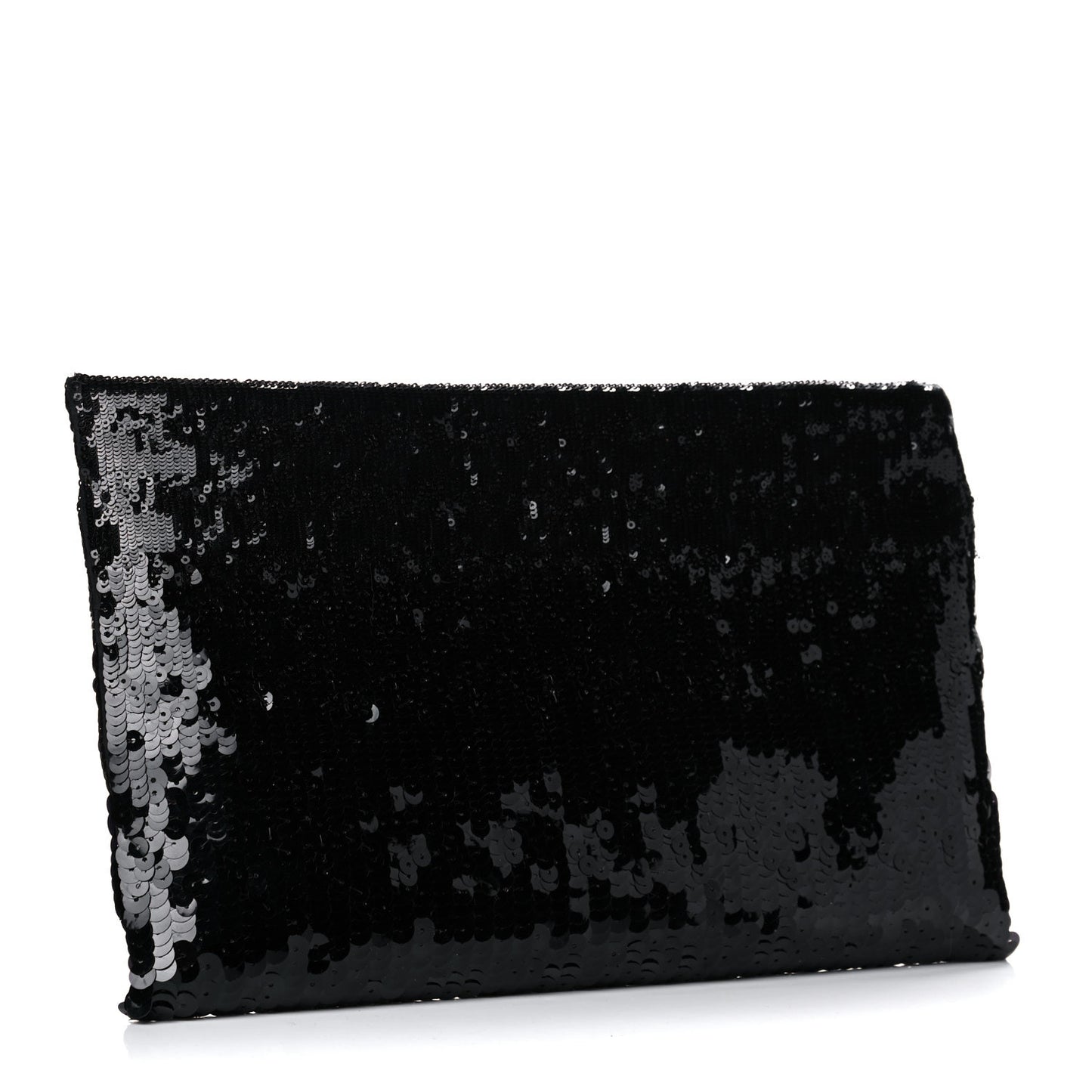 Sequin Pochette Clutch Black