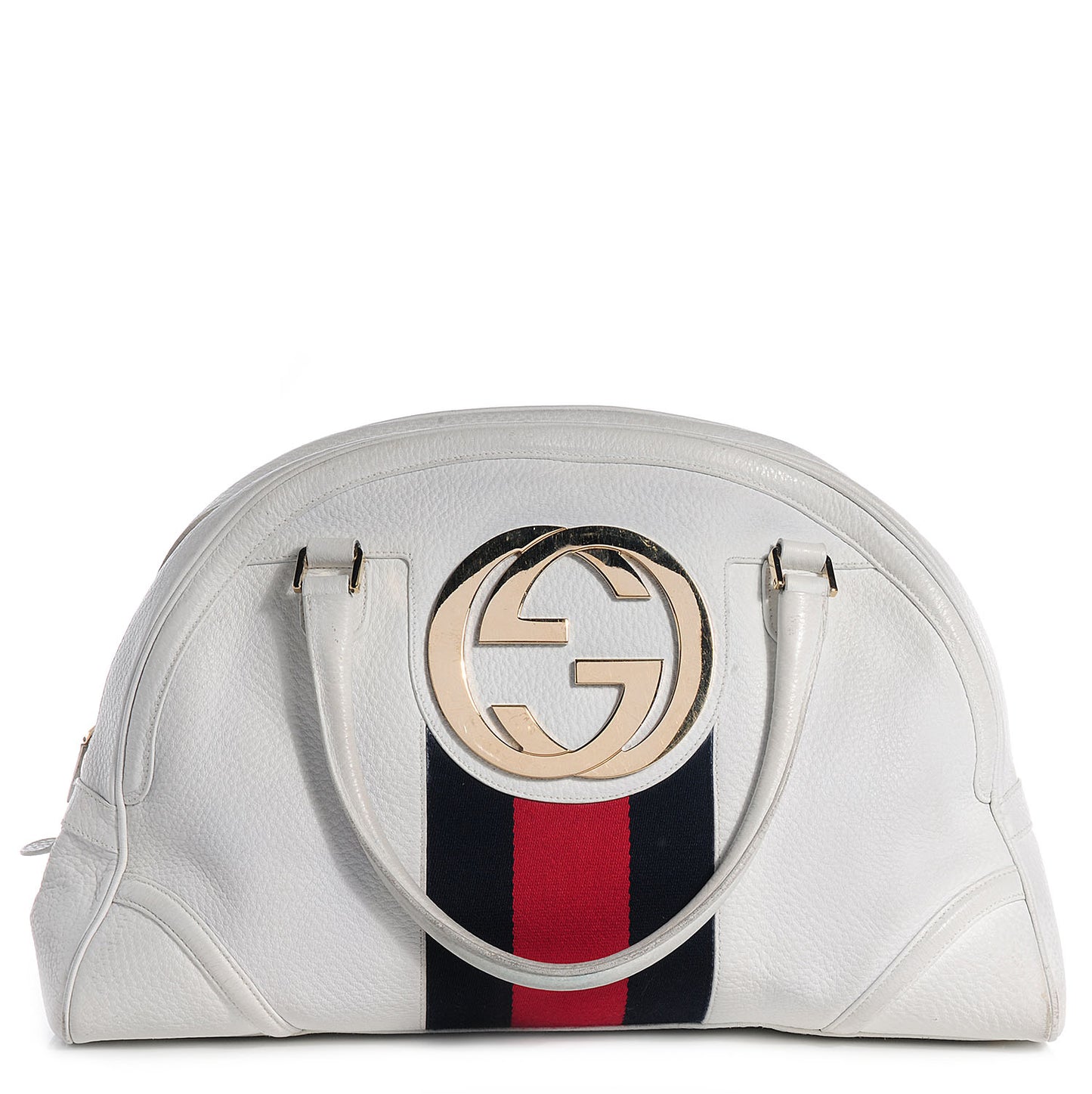 Leather Web Blondie Bowler White
