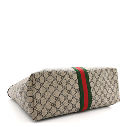 Gucci GG Supreme Monogram Medium Ophidia Shopping Tote Brown 4 of 10