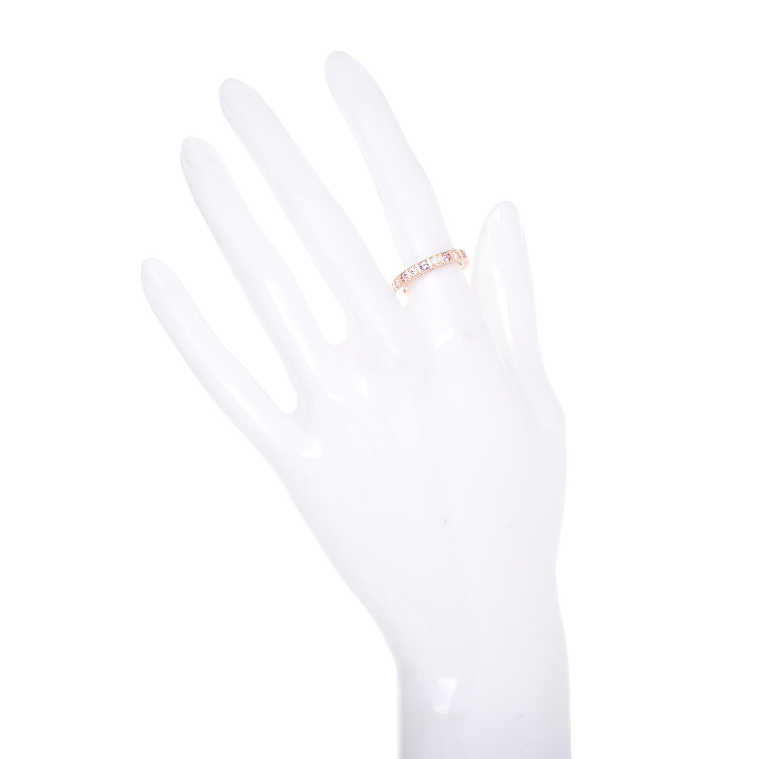Cartier 18K Pink Gold Diamond Pink Sapphire Lanieres Ring 51 5.75 2 of 6