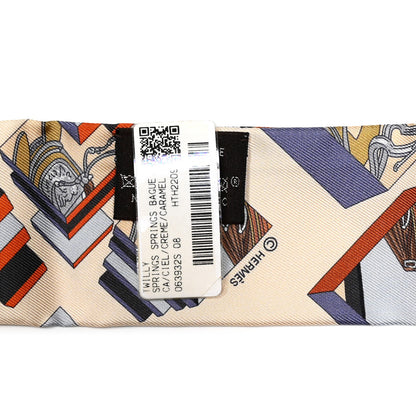 Hermes Silk Springs Springs Bague Twilly Ciel Creme Caramel 3 of 3
