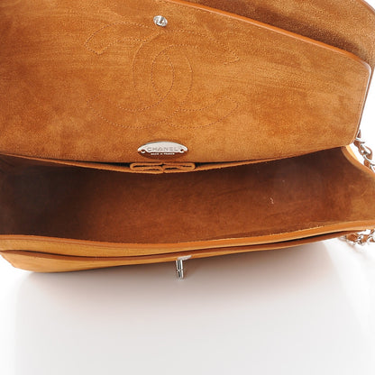 Chanel Suede Stitched Jumbo Double Flap Camel 6 of 13