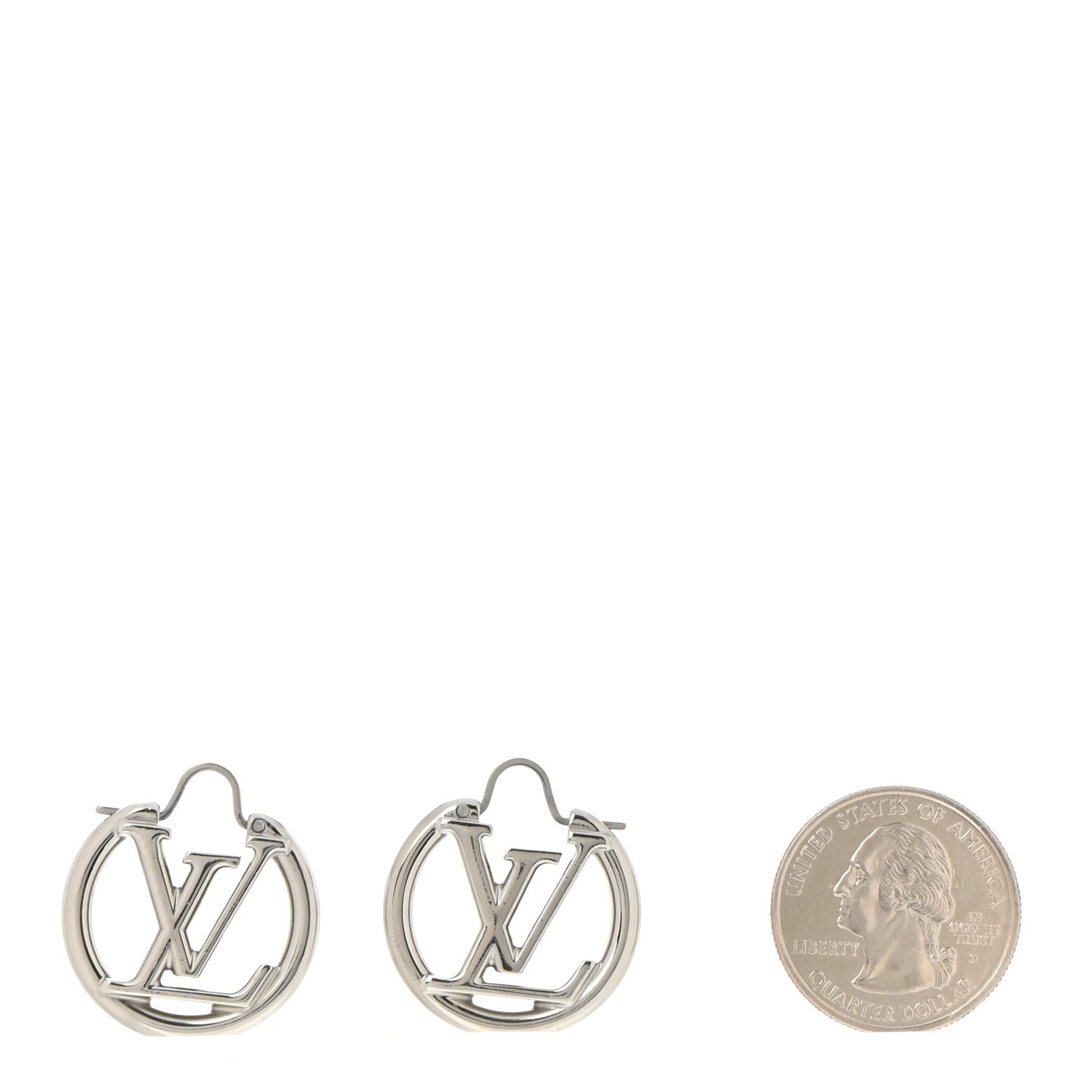 Palladium Small Louise Hoop Earrings Silver